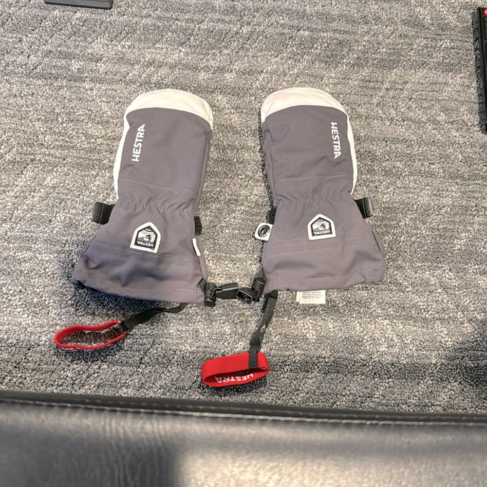 Hestra Junior Army Leather Heli Ski Mittens
